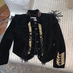 Vintage black leather jacket